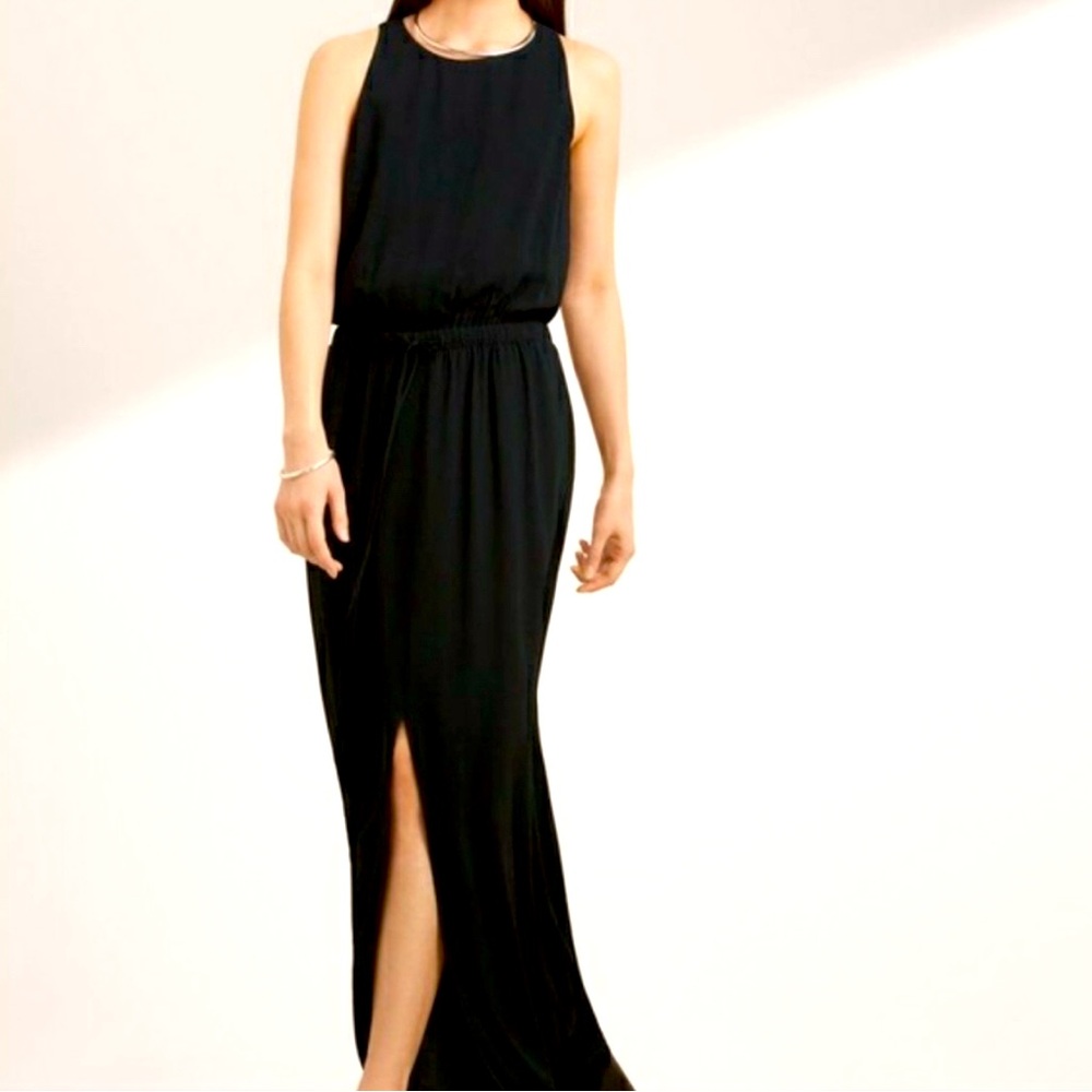 Babaton Aritzia Black Maxi Sleeveless Dress Minimalist Black Tie Formal Neutral